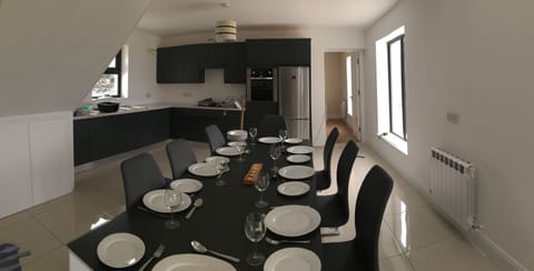 Kitchen table sits 8 people 