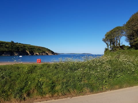 View of beach and sea from the front deck and garden