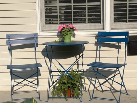 Perfect place for morning coffee on front porch.