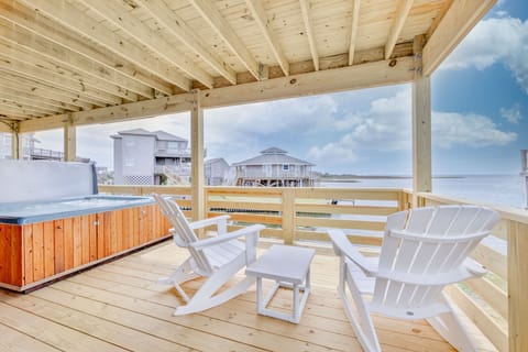 Elegant deck seating, perfect for intimate gatherings and unforgettable moments.