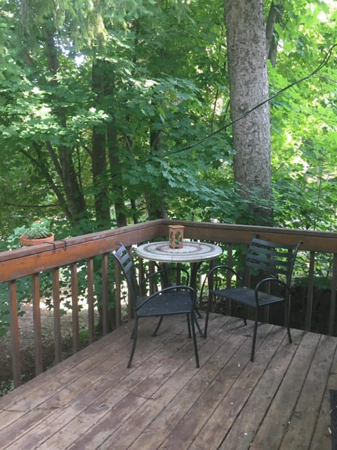 Patio connected to kitchen - great spot to sip morning coffee! 