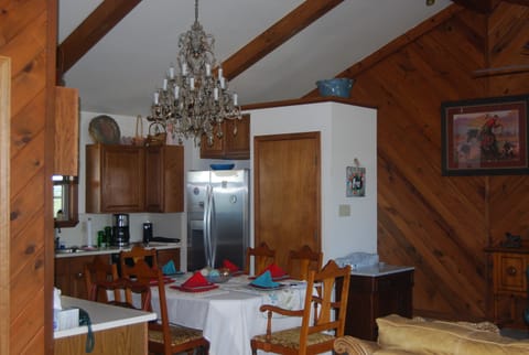 kitchen and dining area