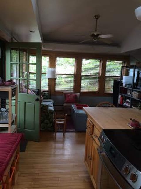 Kitchen and family room