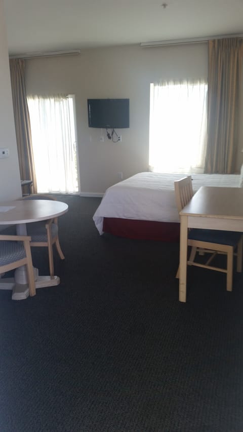 This is our handicapped room. Spaced furniture for your ability to get around