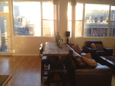 Dining area overlooking 15th St