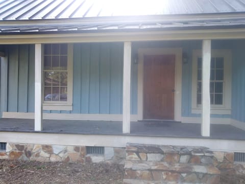 The front porch of our little cabin