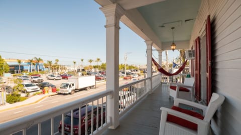 One of the best porches in Key West, with some water views over the Harbour