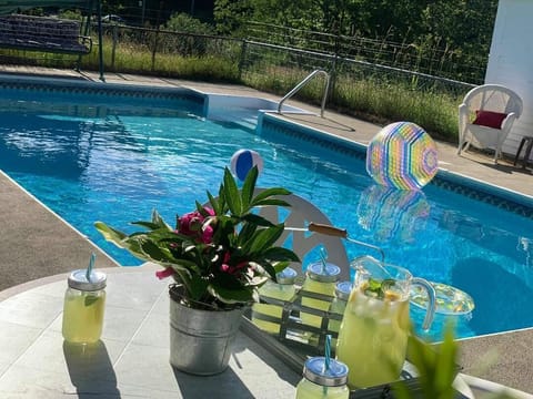 Pool open July 1 thru Labor Day.  Heated by solar blanket. 