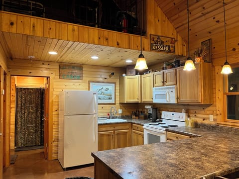 Kitchen into bathroom