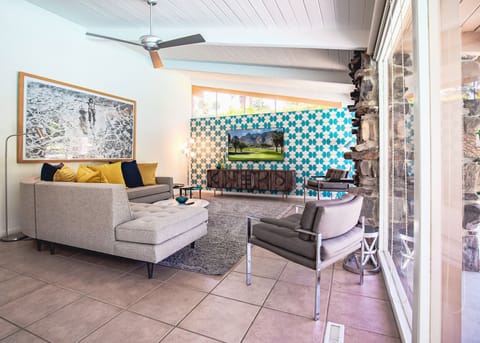 Open concept living overlooking the pool 
