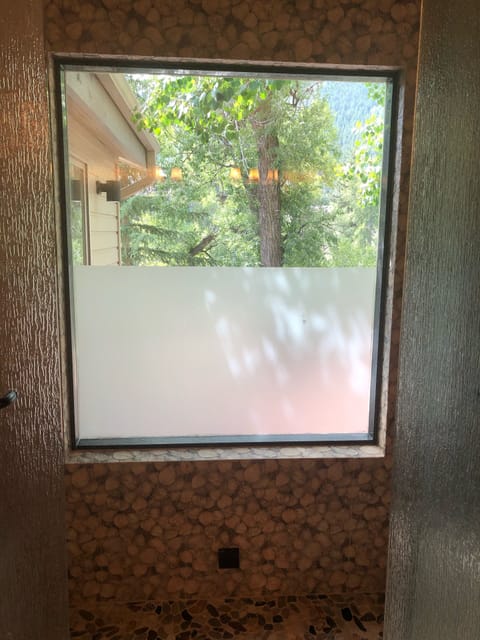 View from master dual shower/steam shower 