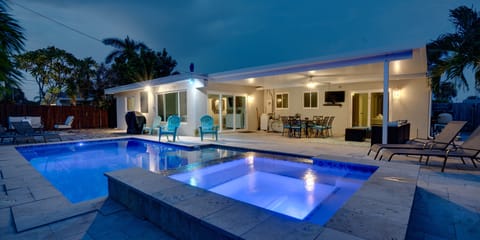 Back yard heated pool