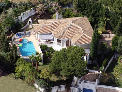 Detached Private Villa not showing the new patio to the right of the pool