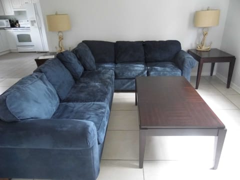 Large living room with a queen bed sleeper