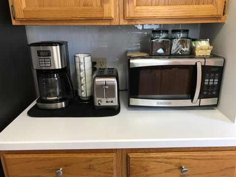 12-Cup Coffeemaker, Toaster, Microwave- Coffee & Tea Provided