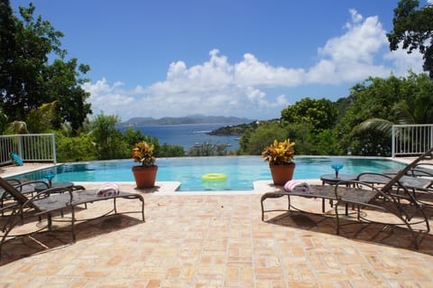 Pool Deck View of St. Thomas and Great Cruz Bay