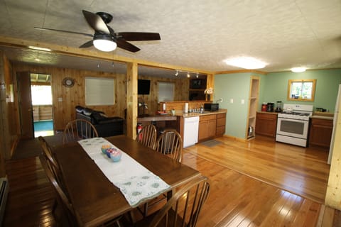 Open Kitchen, Dining, and Living Area
