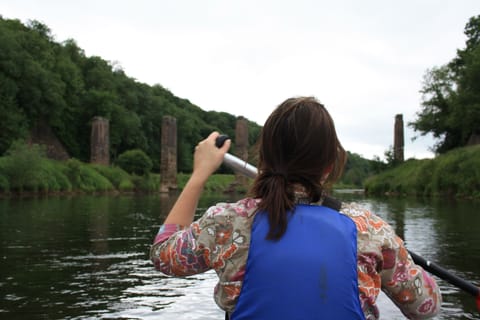Canoeing on the River Wye on the doorstep