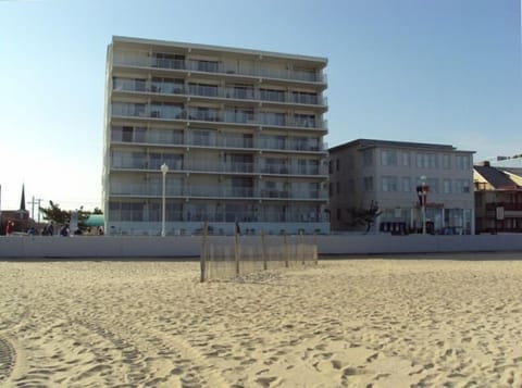 View of condo from the beach !