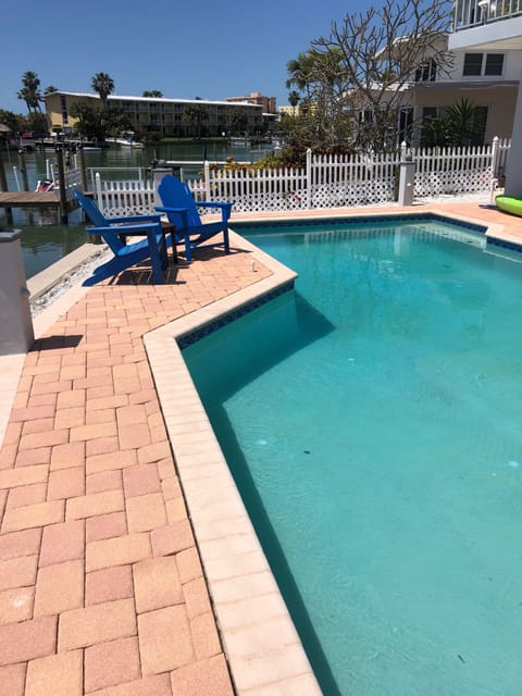 Large pool shared between our our home and rental unit 