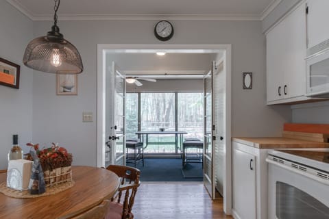 Easy access from kitchen to screened porch.