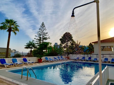 Swimming pool in the lido area with shower available