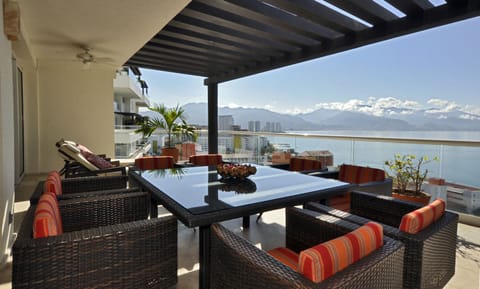 Dining area of balcony