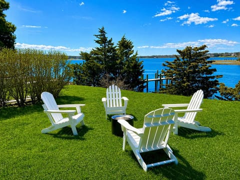 New fire pit with a view Digitally altered to visualize Summer, details are approximate.