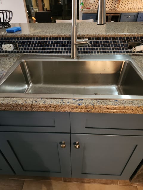 Large stainless steel sink