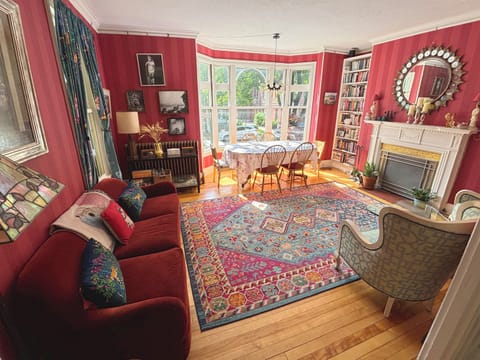 Front living room and dining room full of afternoon sun