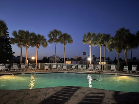 Unwind with a peaceful evening swim in the seasonally heated North Pool — a favorite spot for winter guests.