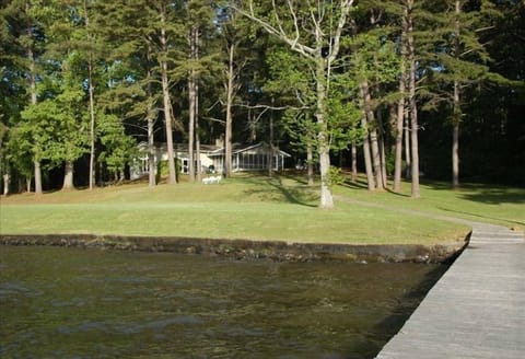 Cabin viewed from the boathouse