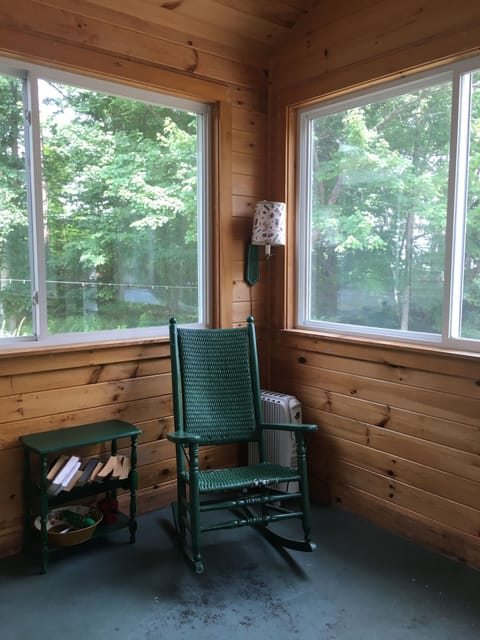 Lakefront house porch