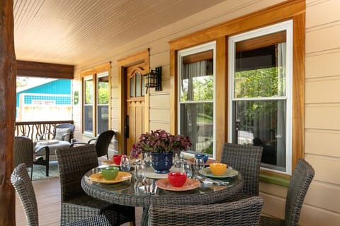 Dining on the front porch