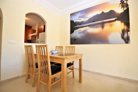 Another view of the dining area for four