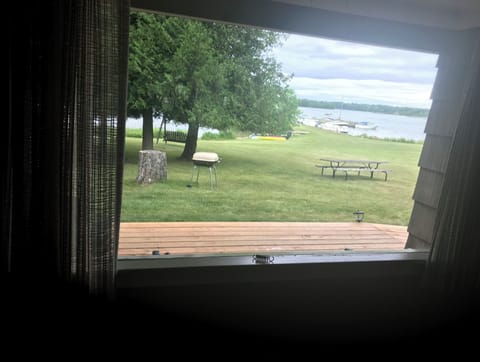 View from Living Room, Kitchen and Master bedroom of the water 