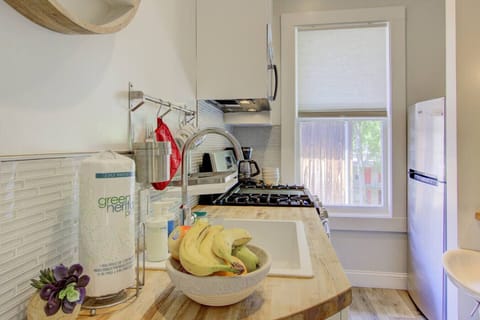Cook, snack, or enjoy coffee with ease in a kitchen that has everything you need at your fingertips.