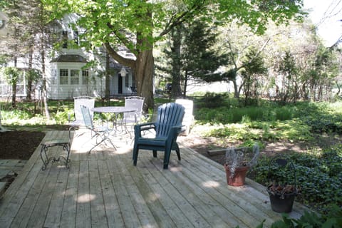 Back patio is a shady spot in the afternoon