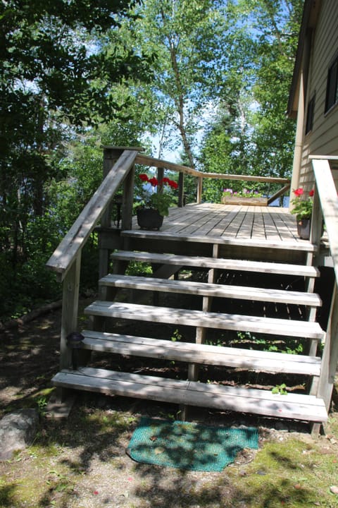 Approaching the cabin from the parking area