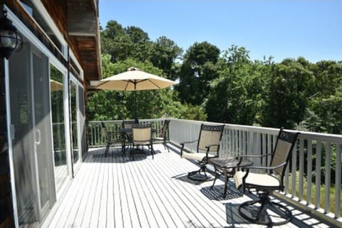 Wrap around deck overlooking the Shinnecock  Bay