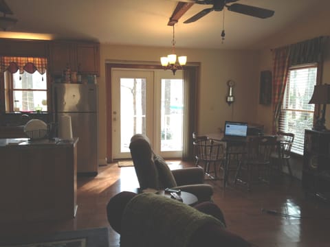 View from Great Room to back deck