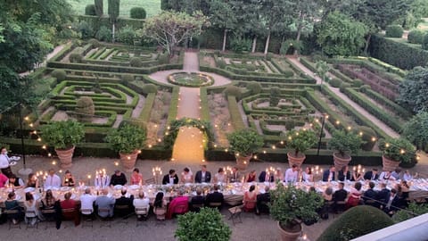 Outdoor banquet area