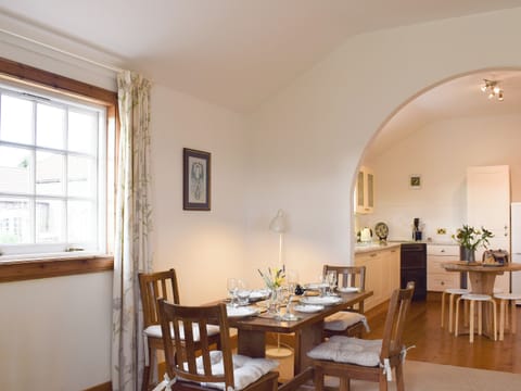 Dining area with open aspect to kitchen/diner | Lucklaw Steading Cottage, Balmullo, near St Andrews