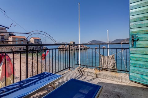 From the terrace there is a great view of the Adriatic Sea.