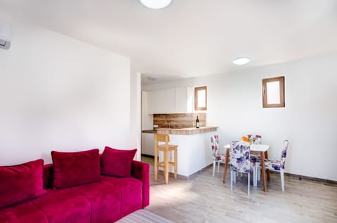 Modern designed dining area will be great for sharing food and chatting