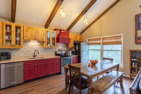Updated Kitchen with farm table that sits 8
