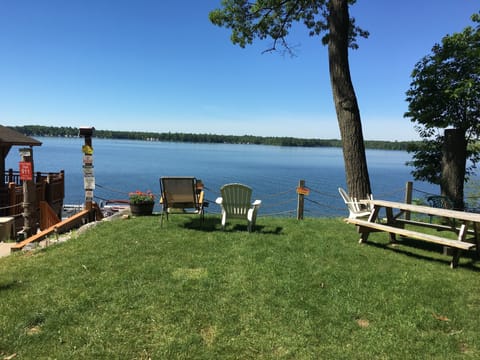 Common Area Overlook with picnic tables and fire pit.