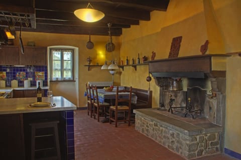 Medieval fireplace to keep out the winter chill