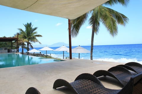 Infinity pool on the beach