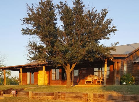 Sunset falling on the Bunkhouse.